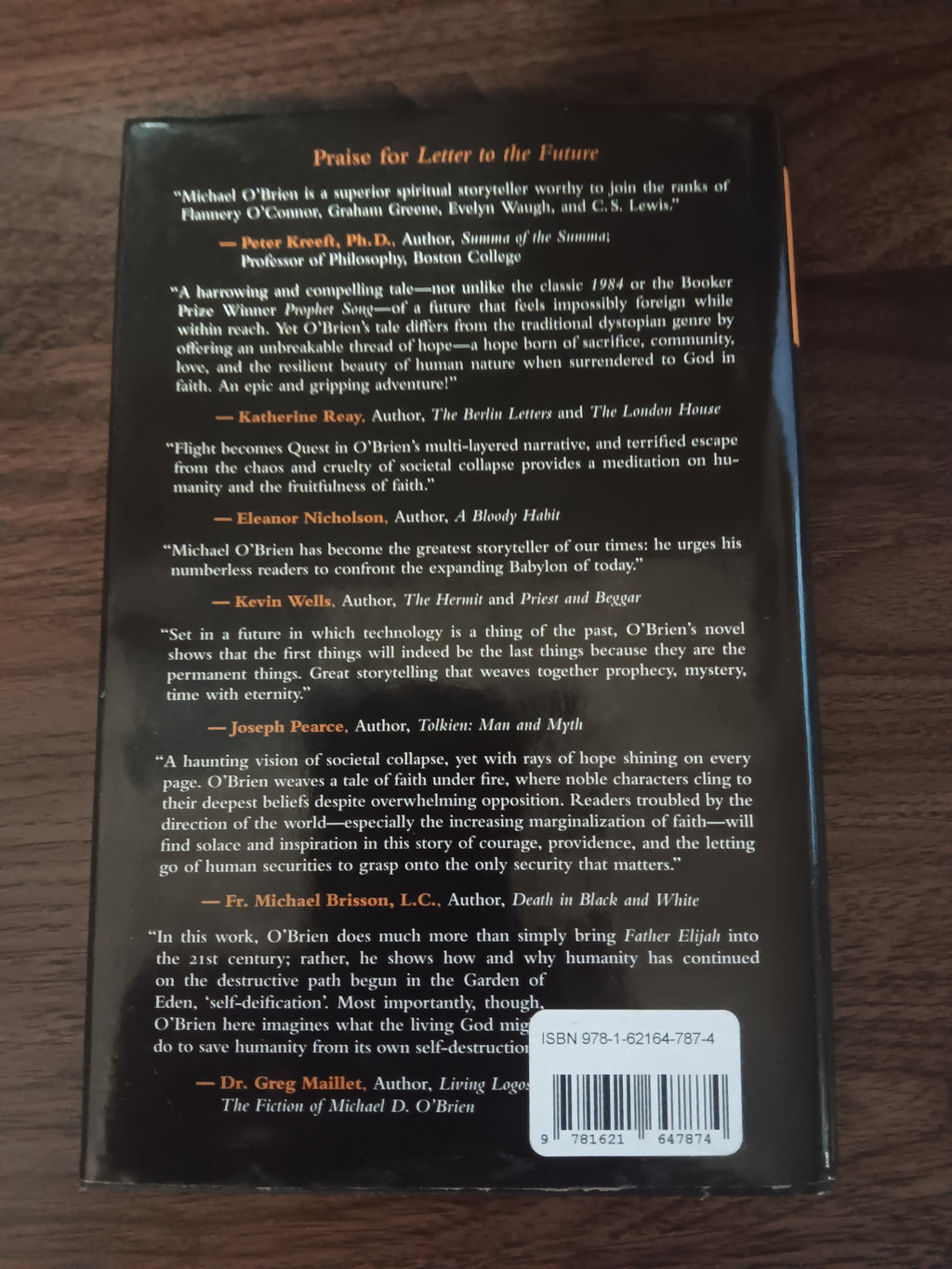Letter to the Future A Novel Michael D. O’Brien 2025 Hardcover Dust Jacket
