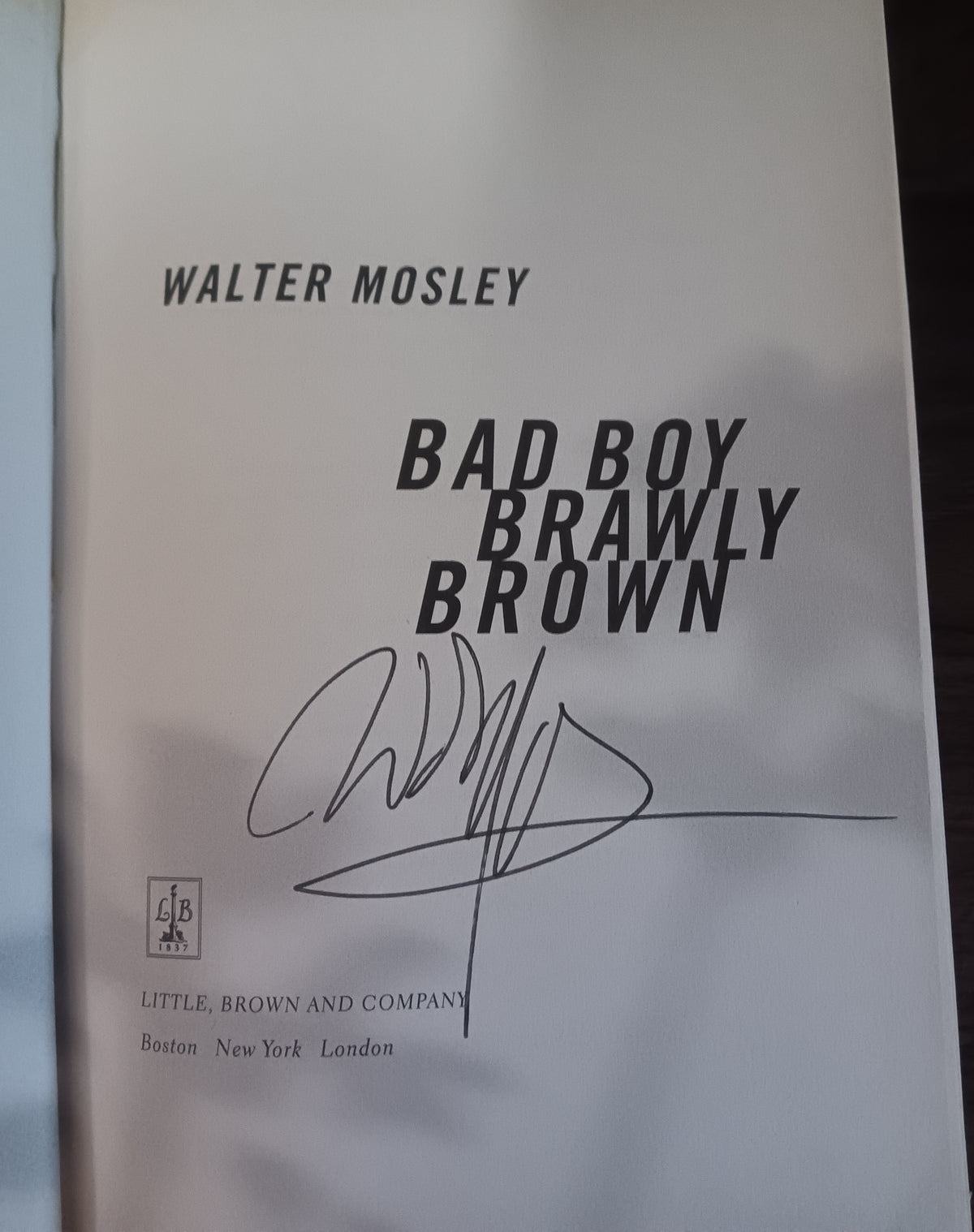 SIGNED Walter Mosley Bad Boy Brawly Brown 1st Edition 1st Printing HC DJ