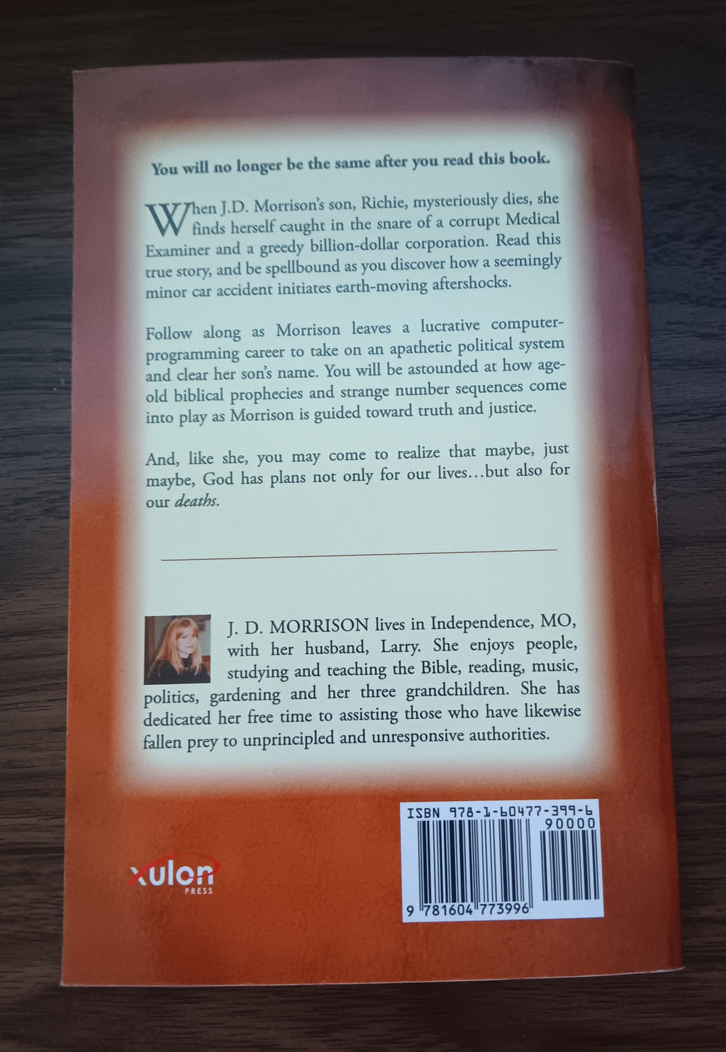Justice for Truth J D Morrison Signed Inscribed Paperback 2008