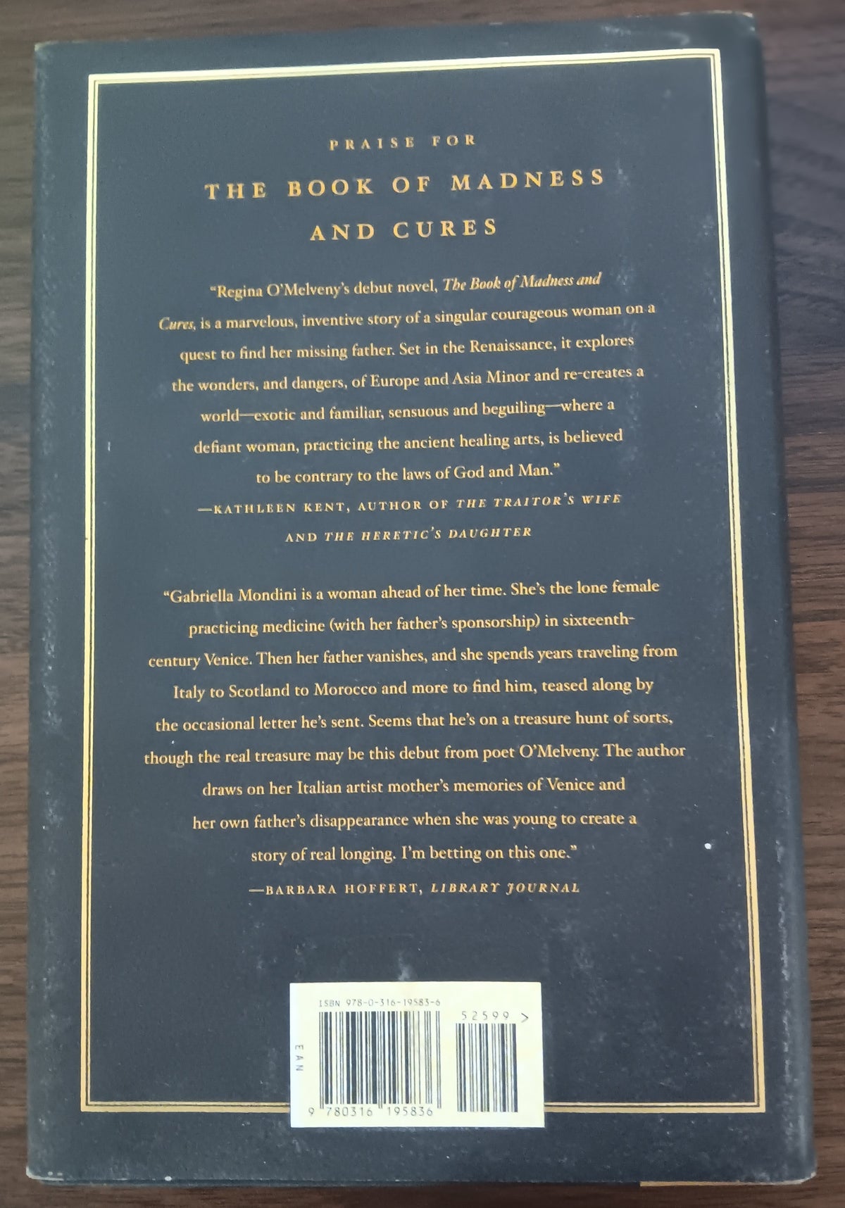 The Book of Madness and Cures Regina O'Melveny First Edition First Printing HC D