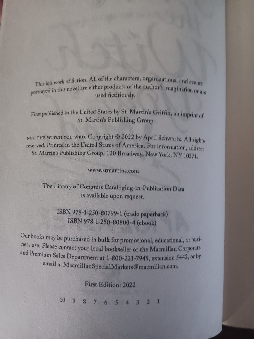 Not the Witch You Wed by April Asher — Paperback, First Edition, First Printing