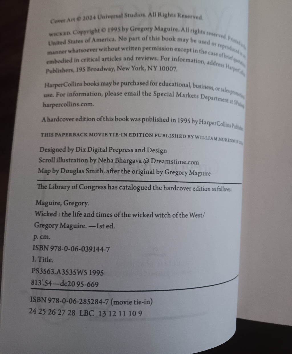 Wicked by Gregory Maguire Paperback 2024 Movie Tie-In Edition
