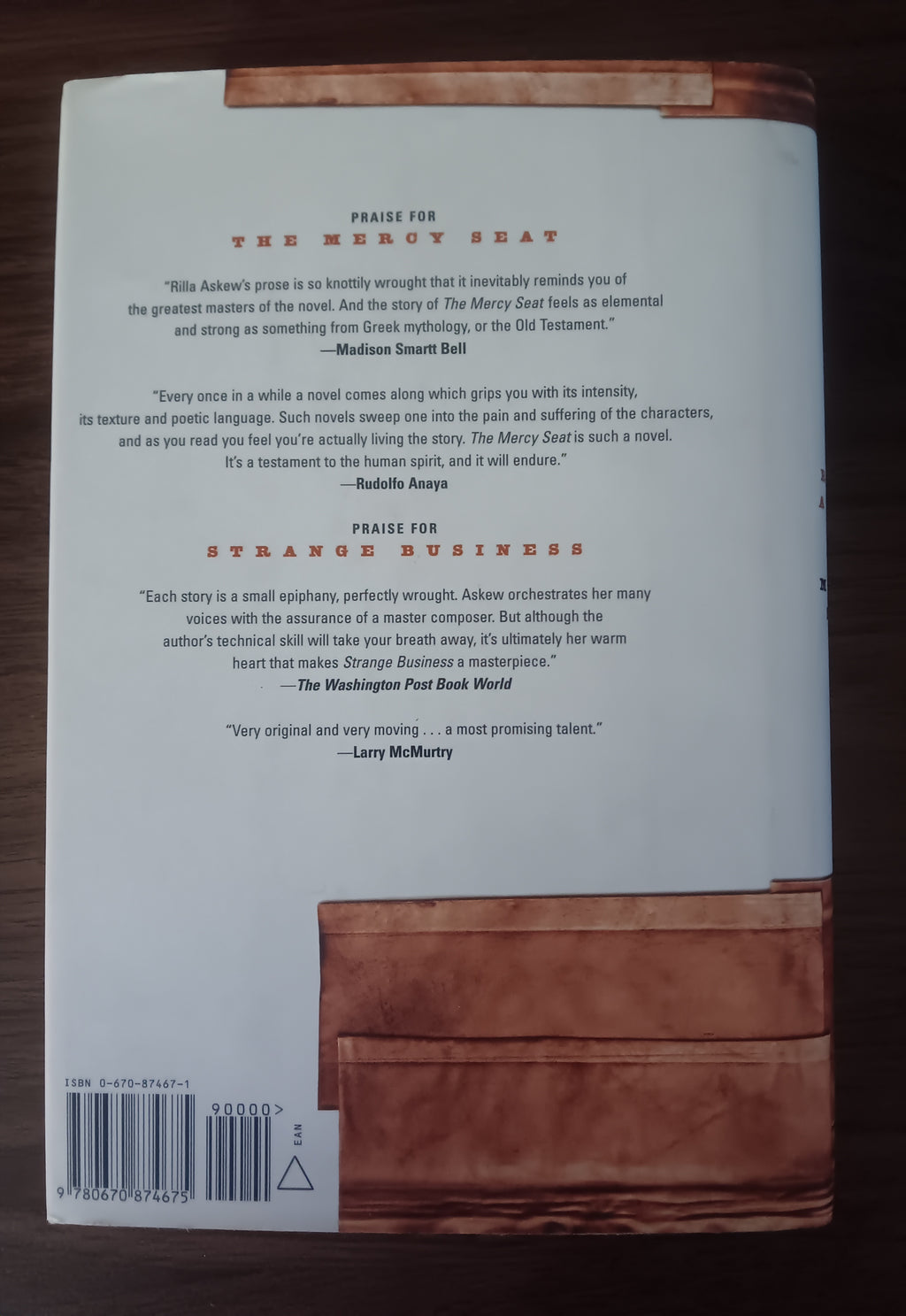 The Mercy Seat by Rilla Askew — Signed First Edition, First Printing Hardcover