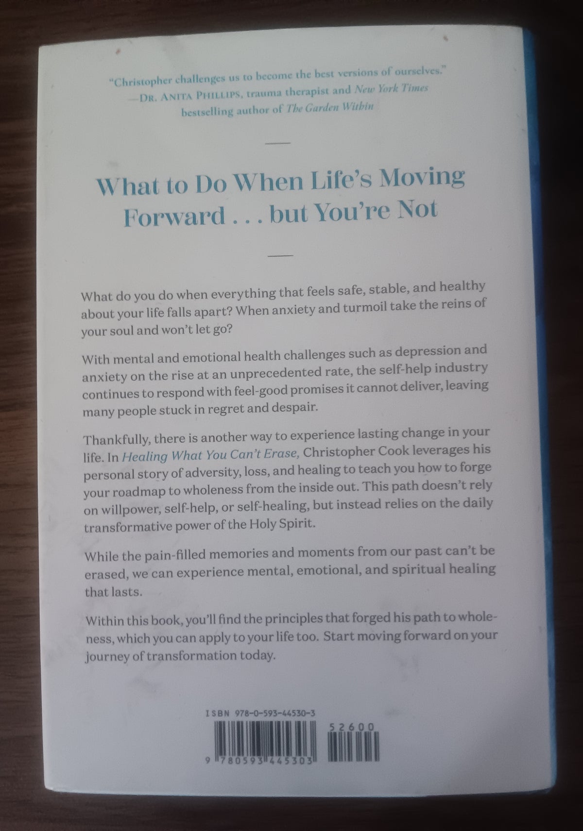 Healing What You Can’t Erase by Christopher Cook — First Edition, First Printing Hardcover