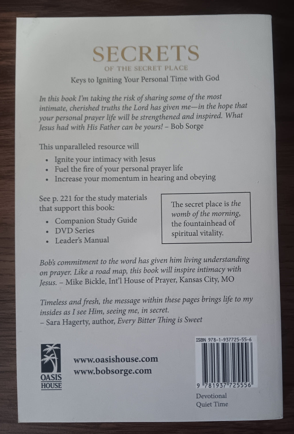 Secrets of the Secret Place by Bob Sorge — Legacy Edition Paperback
