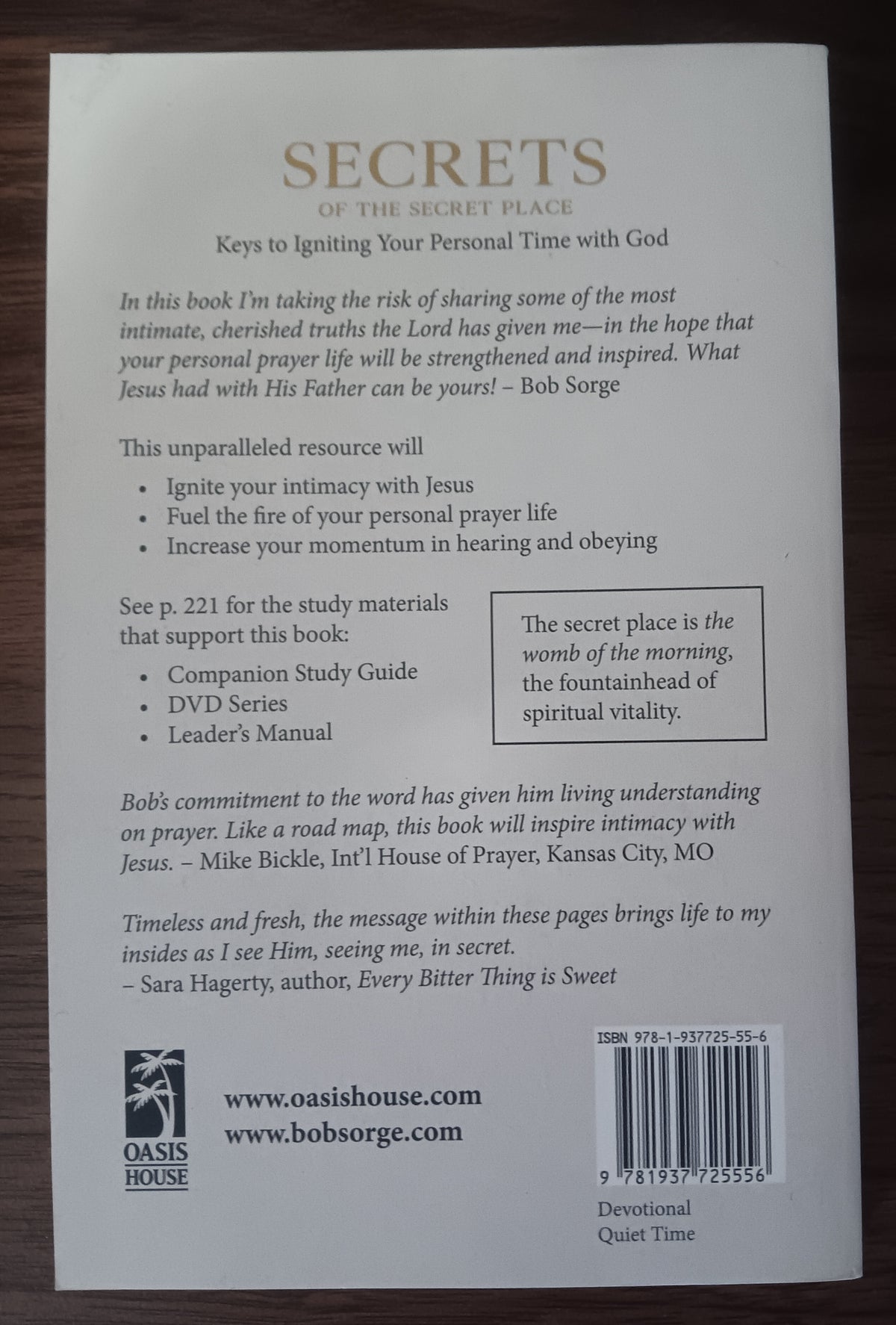 Secrets of the Secret Place by Bob Sorge — Legacy Edition Paperback