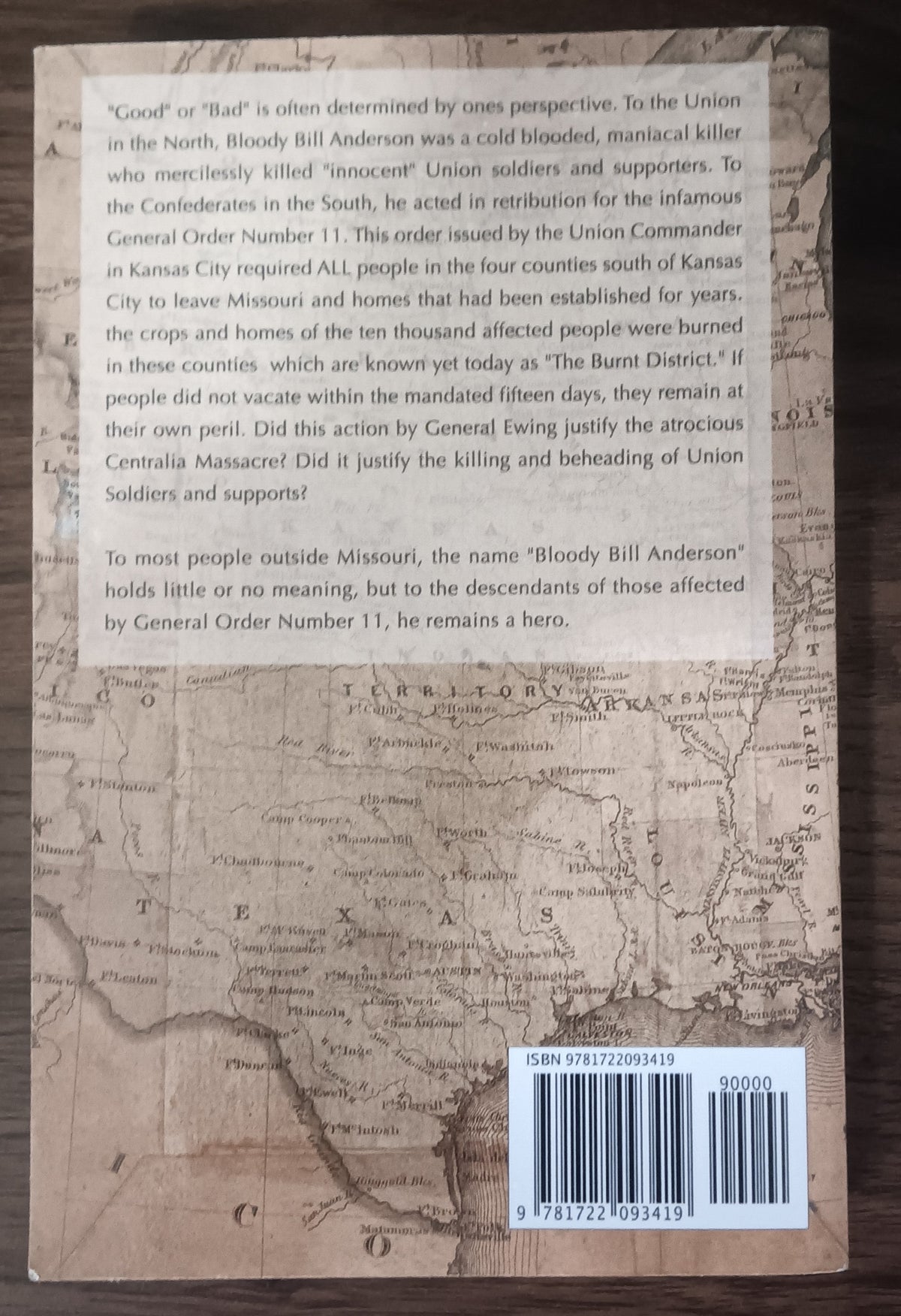 Bloody Bill Anderson by Gayle Lunning — Signed & Inscribed Paperback